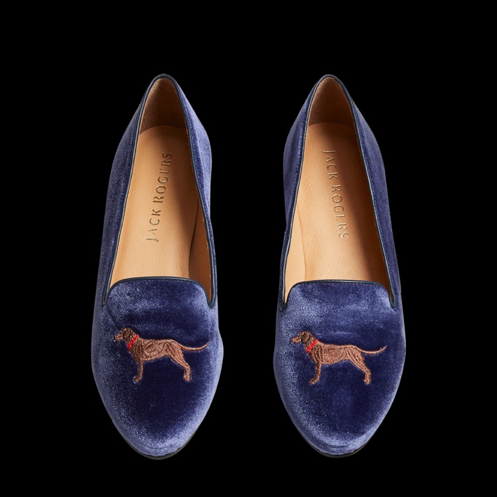 NIB Chocolate Lab Embroidered Loafer